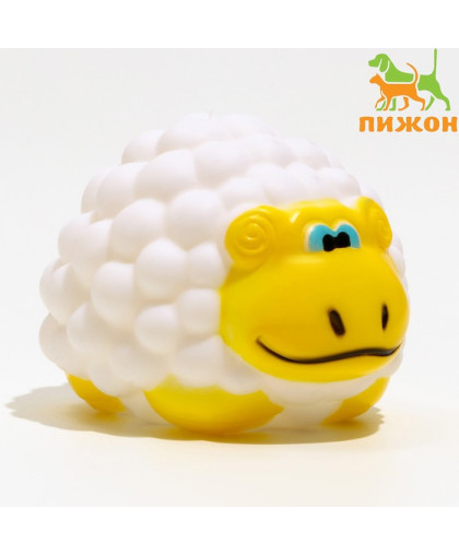 Игрушка для собак Барашек пищащая 8*6см белая Пижон Игрушка для собак Барашек пищащая 8*6см белая Пижон