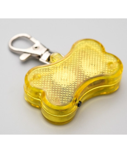 Брелок светящийся Косточка с наклейкой для записи телефона желтый Пижон Брелок светящийся Косточка с наклейкой для записи телефона желтый Пижон