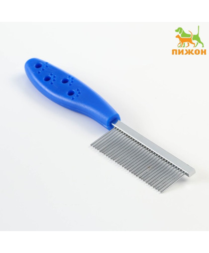 Расческа Лапки с пластиковой ручкой 17,5см*3см синяя Пижон Расческа Лапки с пластиковой ручкой 17,5см*3см синяя Пижон