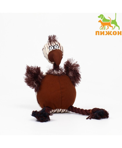  Игрушка для собак текстильная Ворона  29*17см коричневая Пижон