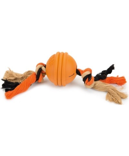Игрушка для собак Sumo Fit Ball мяч на канате оранжевый 31,8*7,9*7,9см Beeztees Игрушка для собак Sumo Fit Ball мяч на канате оранжевый 31,8*7,9*7,9см Beeztees