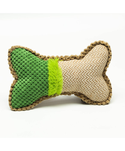 Игрушка для собак Ди-кость мягкая с пищалкой 22*15см бежево-зеленая Игрушка для собак Ди-кость мягкая с пищалкой 22*15см бежево-зеленая