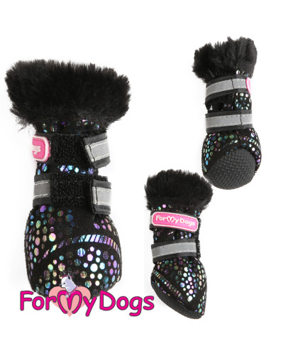 Сапожки для собак зимние черные/мультиколор цельнокроеные р3 (5*4*8см) Formydogs Сапожки для собак зимние черные/мультиколор цельнокроеные р3 (5*4*8см) Formydogs