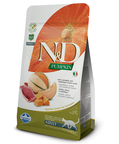 Фармина/Farmina N&D корм для кошек Утка с дыней и тыквой 300гр Фармина/Farmina N&D корм для кошек Утка с дыней и тыквой 300гр