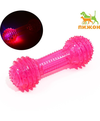 Игрушка для собак Кость круглая TPR светящаяся розовая 15см Пижон Игрушка для собак Кость круглая TPR светящаяся розовая 15см Пижон