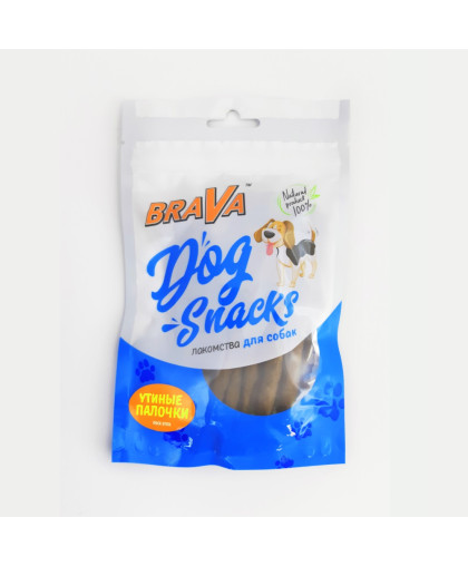 Брава/BraVa лакомства для собак Утиные палочки 90гр Брава/BraVa лакомства для собак Утиные палочки 90гр
