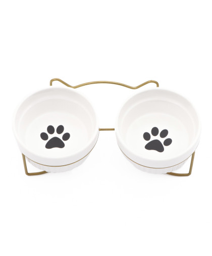 Подставка +2 миски керамические 2*250мл Пижон Подставка +2 миски керамические 2*250мл Пижон