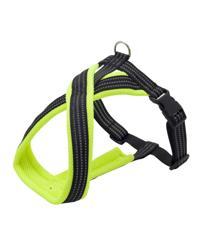  Шлейка нейлон Х-образная мягкий подклад  20мм 40-44/55см зеленый Каскад