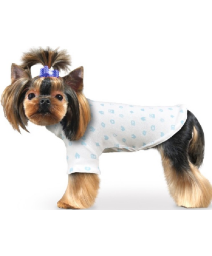  Футболка Инста р.L спинка  29-32см голубая ZooTrend