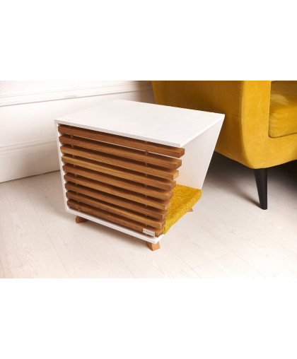 Дом деревянный белый с матрасом со съемным чехлом 45*40*40см Дом деревянный белый с матрасом со съемным чехлом 45*40*40см