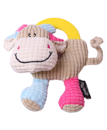 Игрушка для собак Корова с пищалкой текстиль 18,5х17 см LION Игрушка для собак Корова с пищалкой текстиль 18,5х17 см LION
