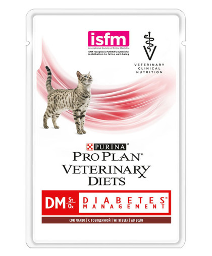  Пурина/Purina пауч  85гр корм для кошек DM диета при диабете говядина*10