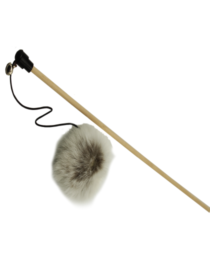 Игрушка для кошек дразнилка Пушистик мех кролика натуральный Госи/GoSi Игрушка для кошек дразнилка Пушистик мех кролика натуральный Госи/GoSi