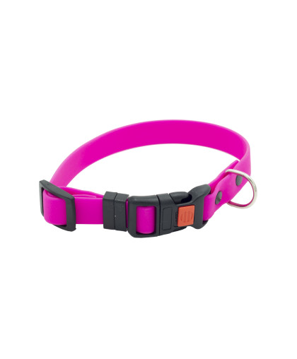 Ошейник биотановый с фастексом 15мм 20-31см матовый розовый Каскад Ошейник биотановый с фастексом 15мм 20-31см матовый розовый Каскад