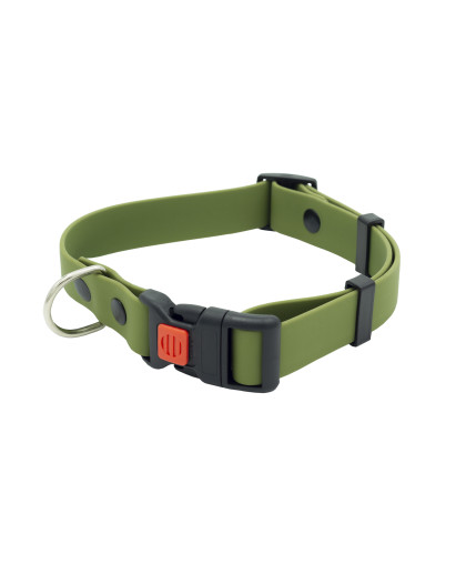 Ошейник биотановый с фастексом 25мм 37-55см матовый оливковый Каскад Ошейник биотановый с фастексом 25мм 37-55см матовый оливковый Каскад