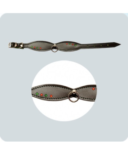 Ошейник фигурный 15мм Маска со стразами 230-290мм Зооник Ошейник фигурный 15мм Маска со стразами 230-290мм Зооник