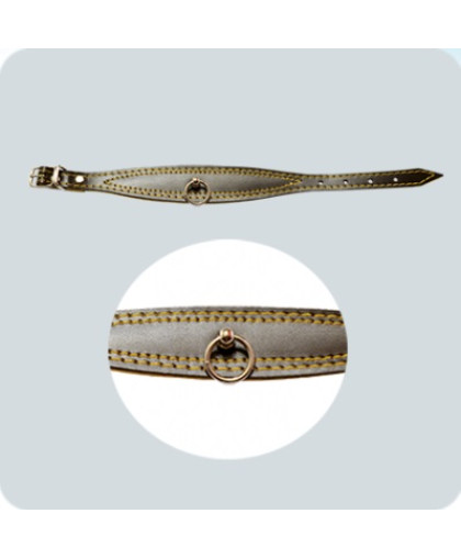  Ошейник фигурный  15мм с ажуром и кольцом 230-290мм Зооник