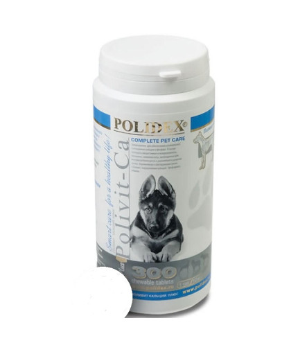 Полидекс 300 Поливит-Кальций плюс уп. 300 таб.(1таб/10кг)*8