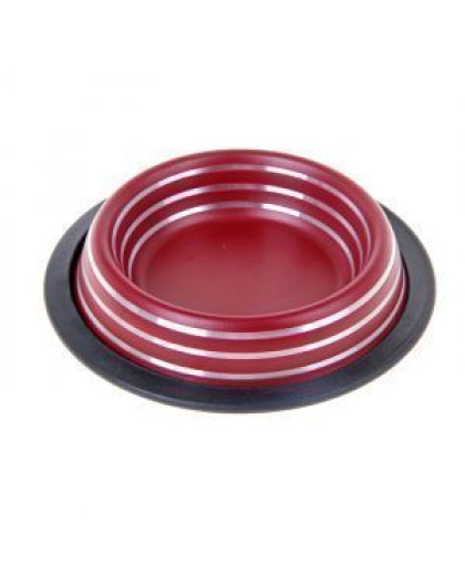  Миска металлическая нескользящая цветная матовая VM-2521 (В)  470мл Алькор