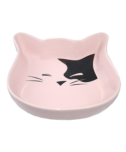 Миска керамическая в форме мордочки кошки 12,5*3см 200мл белая Уют Миска керамическая в форме мордочки кошки 12,5*3см 200мл белая Уют