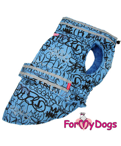 Куртка утепленная для собак рВ2 спинка 45см голубая Formydogs Куртка утепленная для собак рВ2 спинка 45см голубая Formydogs