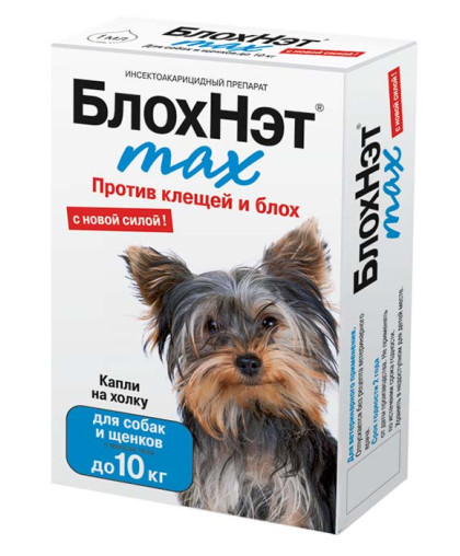  БлохНэт капли на холку для собак до  10кг 1 мл*5 (от блох и клещей)