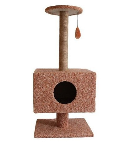 Когтеточка Дом квадрат с полкой №009 СА
