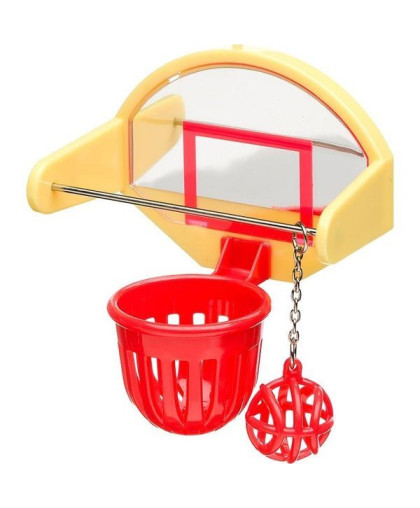 Игрушка для птиц Кольцо баскетбольное с зеркалом Игрушка для птиц Кольцо баскетбольное с зеркалом