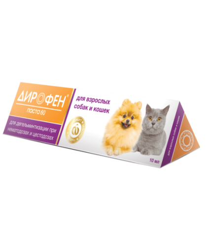 Дирофен паста для (взрослых) собак и кошек 10мл (1мл/3кг)*6 Дирофен паста для (взрослых) собак и кошек 10мл (1мл/3кг)*6