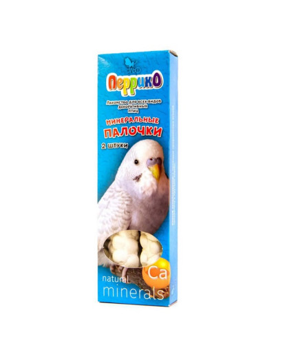 Минеральные палочки для попугаев 2шт 165гр Перрико Минеральные палочки для попугаев 2шт 165гр Перрико