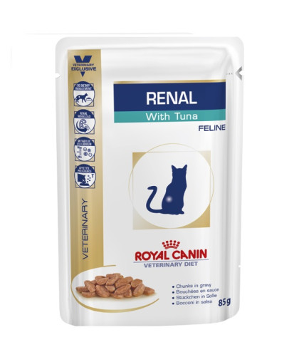  Роял Канин/Royal Canin пауч  85гр корм для кошек Ренал диета при почечных заболеваниях Тунец*12