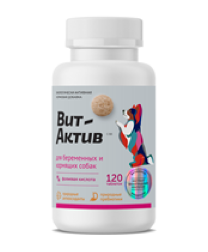Вит-Актив для собак беременных и кормящих 120таб*6 Вит-Актив для собак беременных и кормящих 120таб*6