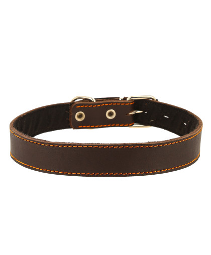  Ошейник кож. с синтепоном  35мм 50-59см Каскад