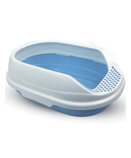 Туалет для кошек с бортом средний светло-голубой 46*36,3*11см Уют Туалет для кошек с бортом средний светло-голубой 46*36,3*11см Уют