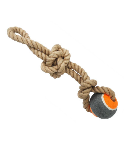  Игрушка для собак Грейфер джутовый веревка с мячом  39см Уют