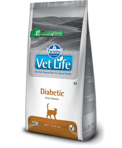  Фармина/Farmina Vet Life Cat Diabetic корм для кошек при сахарном диабете  2кг