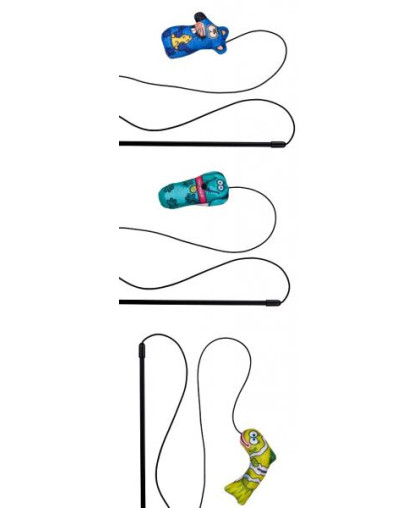 Игрушка для кошек дразнилка Таксюша, Мыш, Сардинка с кольцом с валерианой 80см Антицарапки Игрушка для кошек дразнилка Таксюша, Мыш, Сардинка с кольцом с валерианой 80см Антицарапки