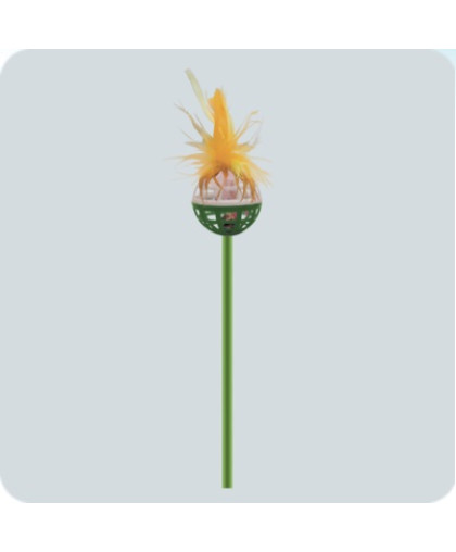 Игрушка для кошек дразнилка с перьями Зооник