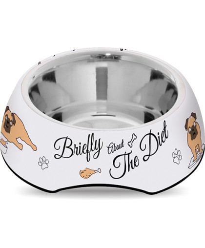  Миска металлическая White  400мл Зооник