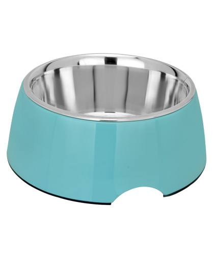  Миска металлическая Melamine  400мл голубая Зооник