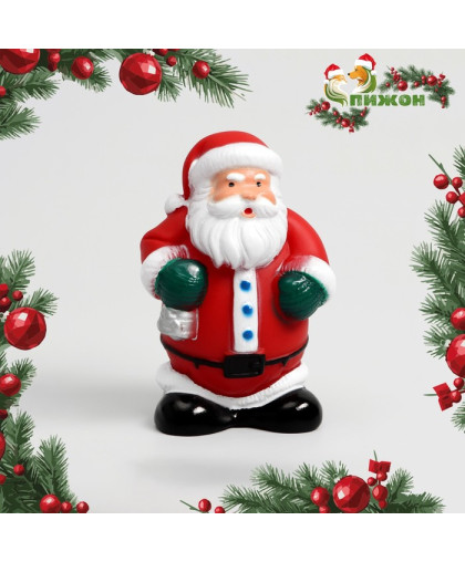 Игрушка для собак Дед Мороз пищащая винил 7,2*5,5*10,5см Пижон Игрушка для собак Дед Мороз пищащая винил 7,2*5,5*10,5см Пижон
