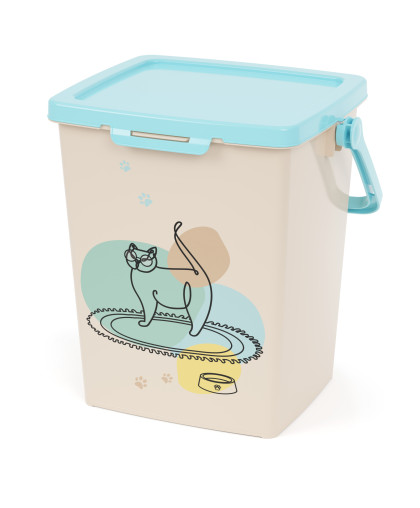 Контейнер для корма Мур-мяу для кошек с замком 5,5л 225*185*240мм Альтернатива Контейнер для корма Мур-мяу для кошек с замком 5,5л 225*185*240мм Альтернатива