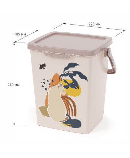 Контейнер для корма Cats для кошек с замком 5,5л 225*185*240мм Альтернатива Контейнер для корма Cats для кошек с замком 5,5л 225*185*240мм Альтернатива