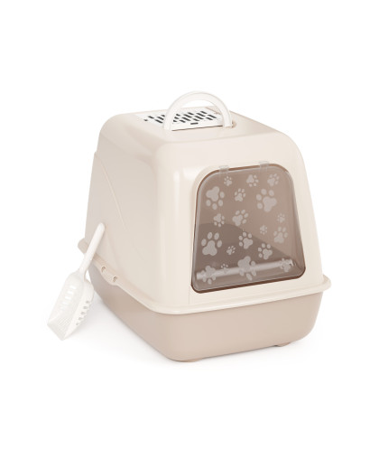  Туалет для кошек закрытый бежевый  50,5*39*41 см Альтернатива
