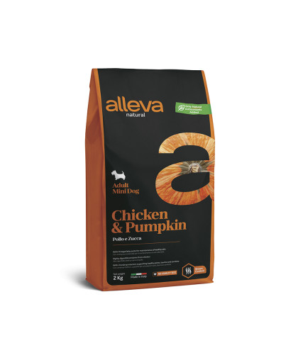  Аллева/Alleva Натурал Низкозерновой корм для собак мелких пород Курица/тыква  2кг