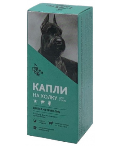 Киска капли на холку для собак от 40 до 100кг фл.кап. 10мл (0,1мл/кг веса)*12 Киска капли на холку для собак от 40 до 100кг фл.кап. 10мл (0,1мл/кг веса)*12