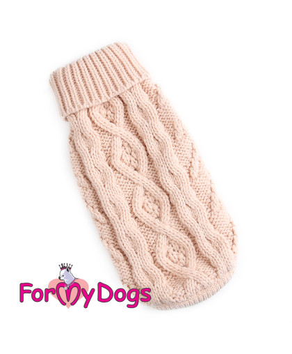  Свитер для собак р14-16, спинка  36см Косичка пудреный Formydogs