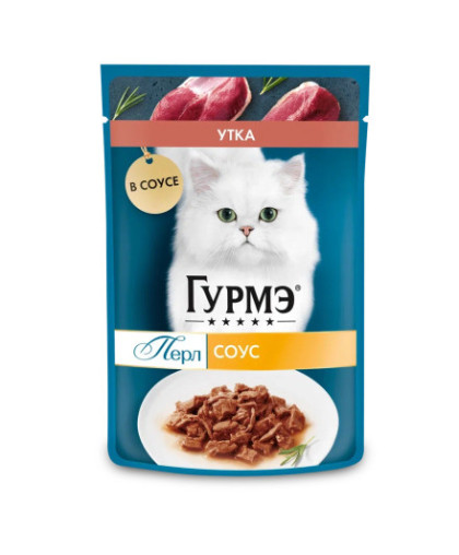  Гурме/Gourmet Перл  75гр для кошек Филе утки в соусе*26
