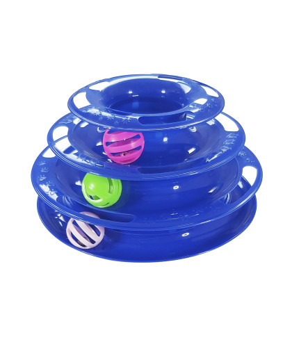 Игрушка для кошек интерактивная Башня-антицарапки синяя Антицарапки Игрушка для кошек интерактивная Башня-антицарапки синяя Антицарапки