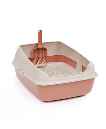 Туалет для кошек Эффи с высокими бортами сеткой и совком 50,5*39*23,5см Альтернатива Туалет для кошек Эффи с высокими бортами сеткой и совком 50,5*39*23,5см Альтернатива